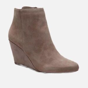 Jessica Simpson Tan Ronica Suede Zip Up Ankle Bootie Womens Size 8.5